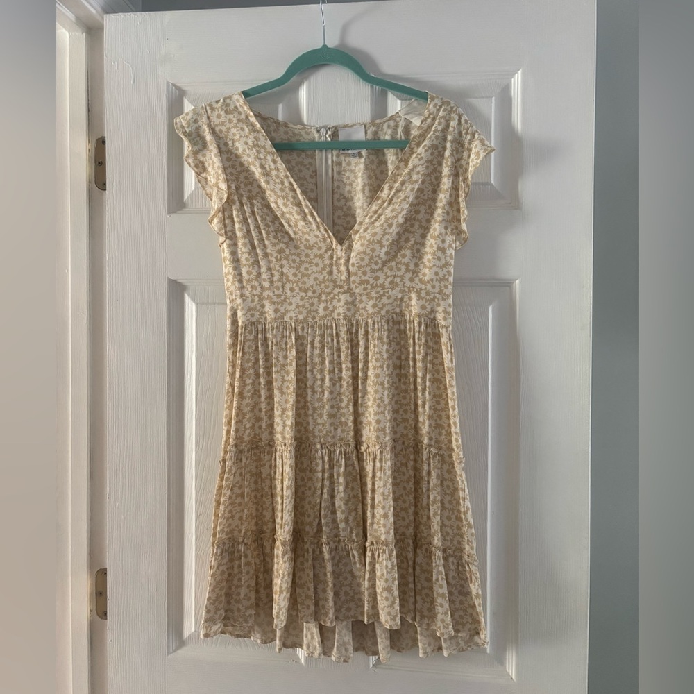 Skylar + Madison Floral Beige/Yellow and White Dress